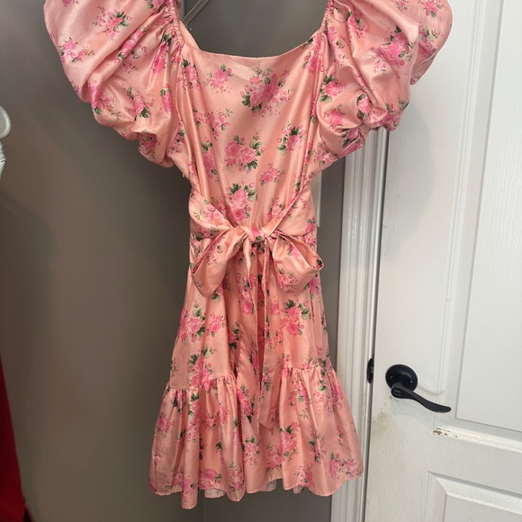 LoveShackFancy Target Cecile Puff Sleeve Dress Pink Melon - Picture 1 of 9
